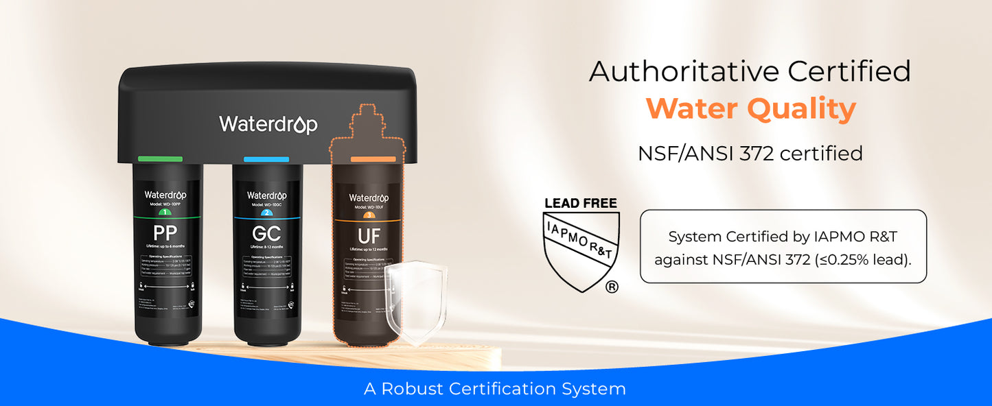Waterdrop TSA-UF – Sistema de Filtración de Agua de 3 Etapas