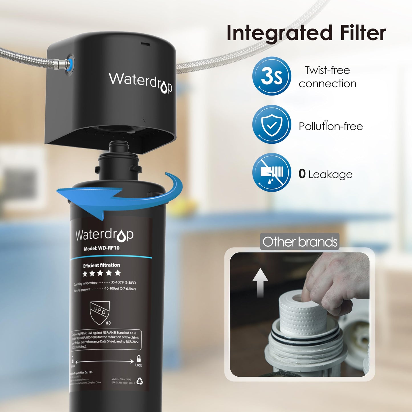 Waterdrop WD-10UA – Sistema de Filtración Bajo Fregadero